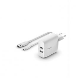 Carregador de corrente de 2 portas Belkin + cabo USB-A/USB-C